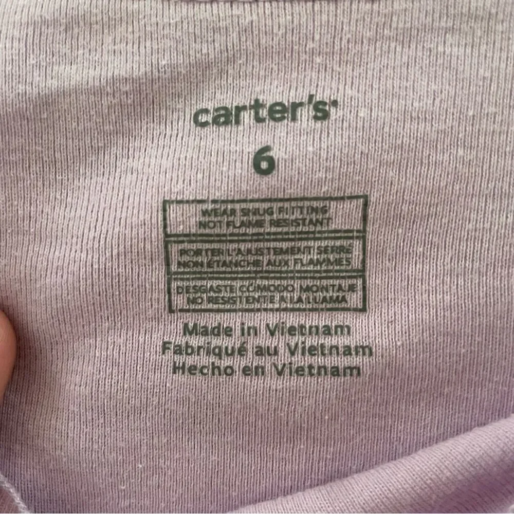 Set of 2 Carter’s Little Girls Pyjama Animal Print Size 6T
